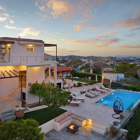 Spacious Villa With Private Eco-Pool And Panoramic Sea View Agia Pelagia Екстериор снимка