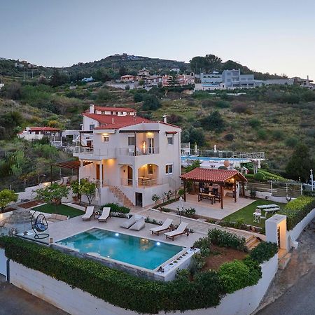 Spacious Villa With Private Eco-Pool And Panoramic Sea View Agia Pelagia Екстериор снимка