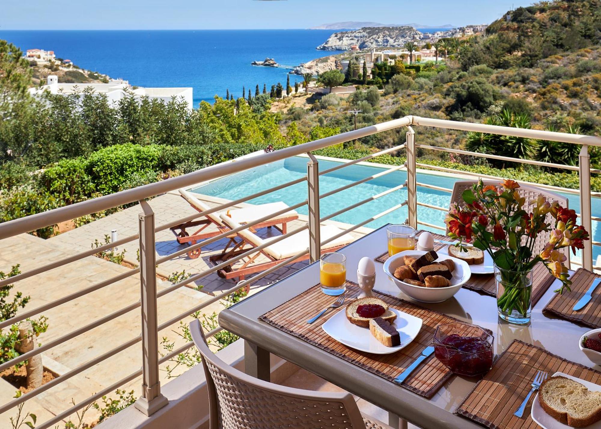 Spacious Villa With Private Eco-Pool And Panoramic Sea View Agia Pelagia Екстериор снимка