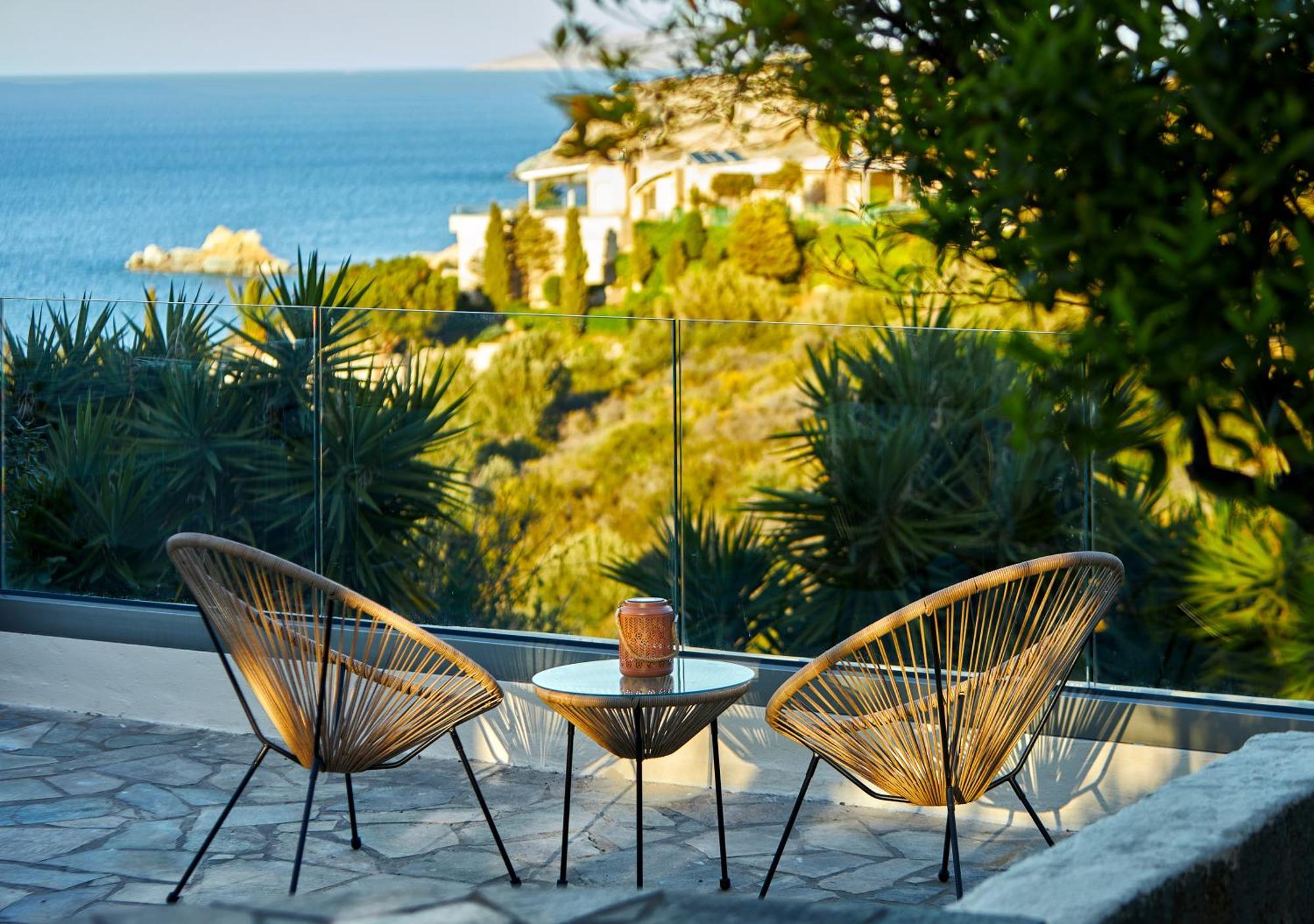 Spacious Villa With Private Eco-Pool And Panoramic Sea View Agia Pelagia Екстериор снимка