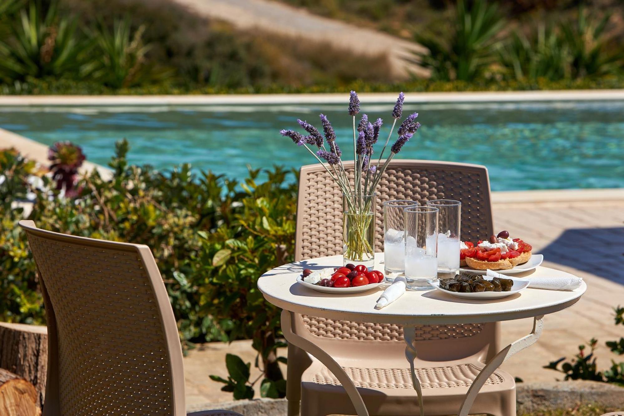 Spacious Villa With Private Eco-Pool And Panoramic Sea View Agia Pelagia Екстериор снимка