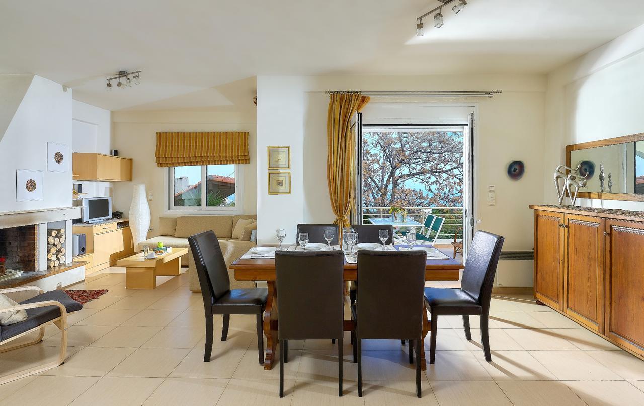 Spacious Villa With Private Eco-Pool And Panoramic Sea View Agia Pelagia Екстериор снимка