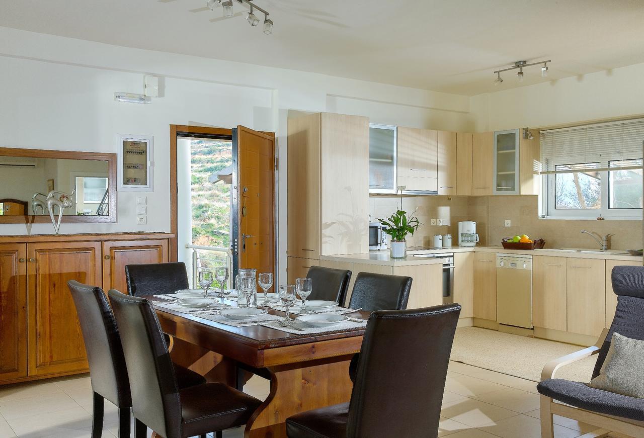 Spacious Villa With Private Eco-Pool And Panoramic Sea View Agia Pelagia Екстериор снимка