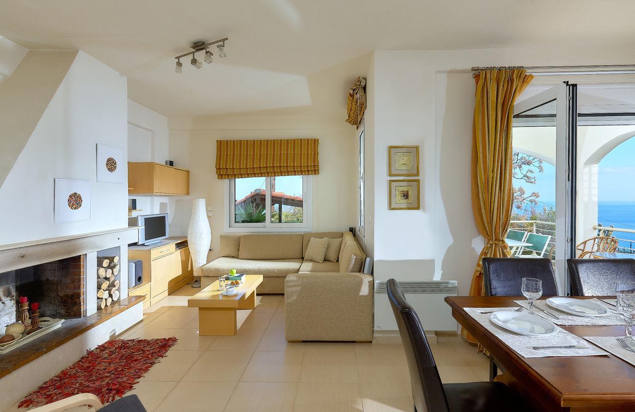 Spacious Villa With Private Eco-Pool And Panoramic Sea View Agia Pelagia Екстериор снимка