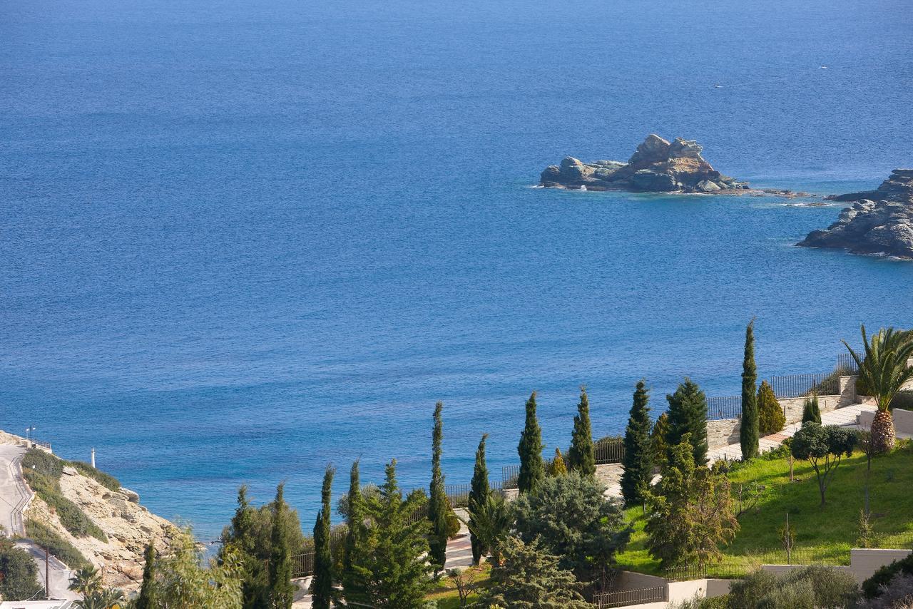 Spacious Villa With Private Eco-Pool And Panoramic Sea View Agia Pelagia Екстериор снимка